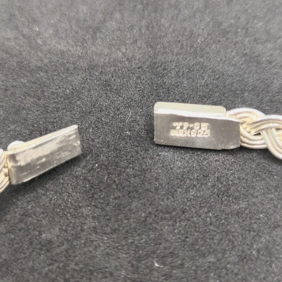TP-55 Mex925 Silver Braid Bracelet - Picture 7 of 10